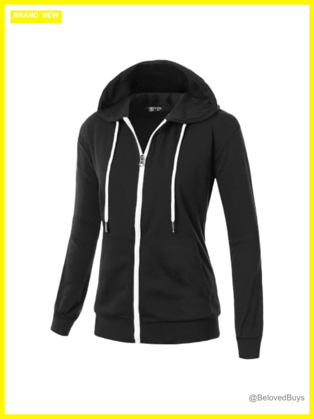 Women's Casual Full Zip Hoodie Cotton Blend Soft Lightweight Layer